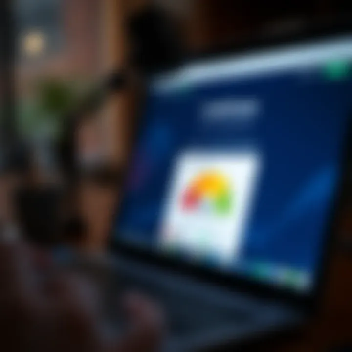 Screenshot of a free credit score website interface