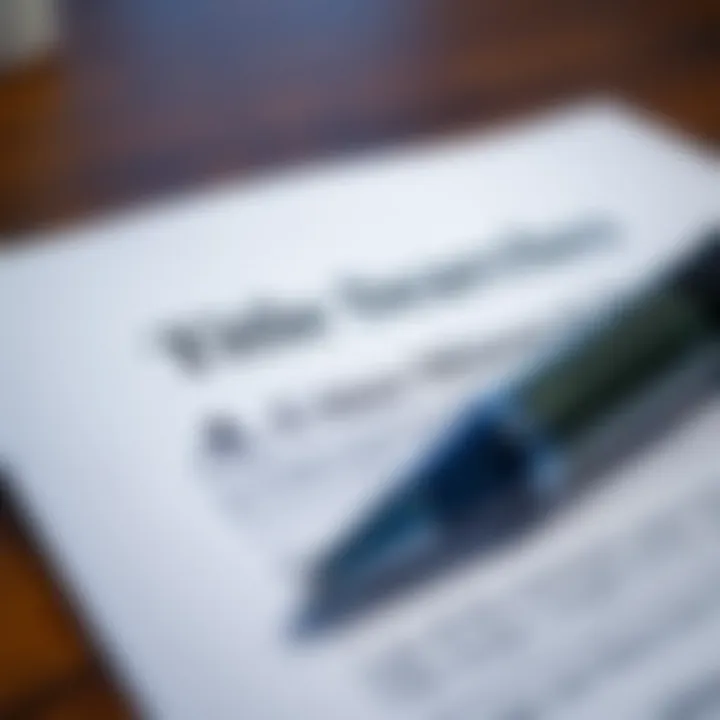 Illustration of a title search document