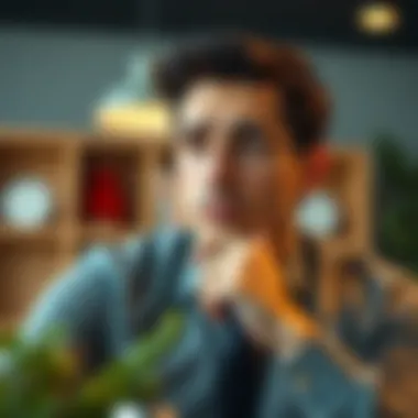 A thoughtful individual considering mortgage options