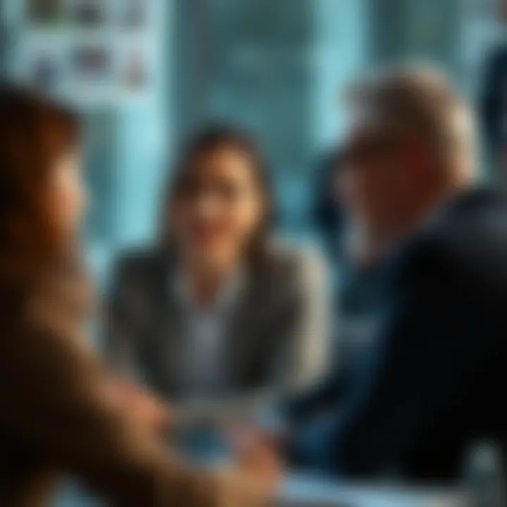 A close-up view of a financial advisor discussing strategies with a client.