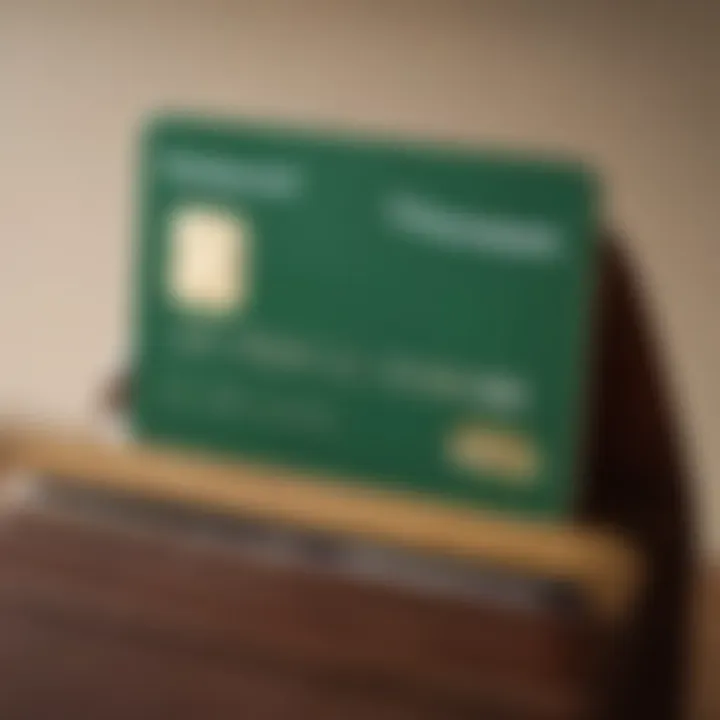 Green Dot Gold Debit Card in a wallet