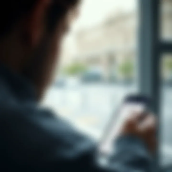 Navigating the TD Ameritrade Bank App Interface A user navigating the TD Ameritrade Bank App interface