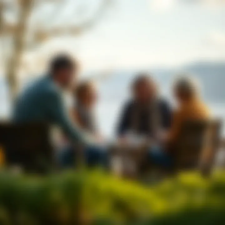 Impact of Family Dynamics on Estate Planning Family dynamics and estate discussions in a serene setting