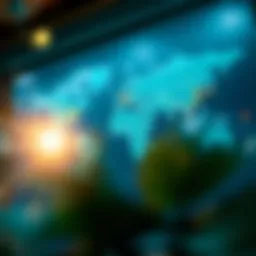 A world map highlighting key markets