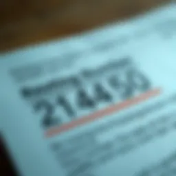 Illustration of a routing number highlighted on a bank document