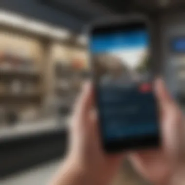Account Management via Citibank Mobile App User managing accounts through Citibank's mobile app