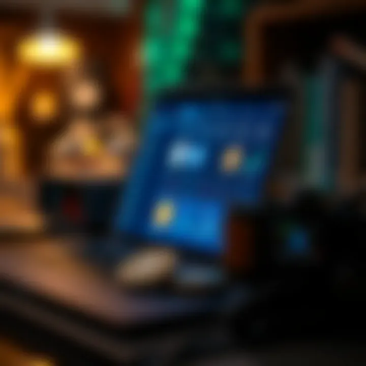 Exploring Online Investments A digital wallet displaying various cryptocurrencies and investment options, representing online investments.