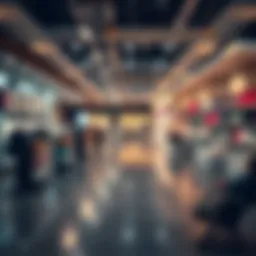 A detailed blueprint of a commercial retail space layout