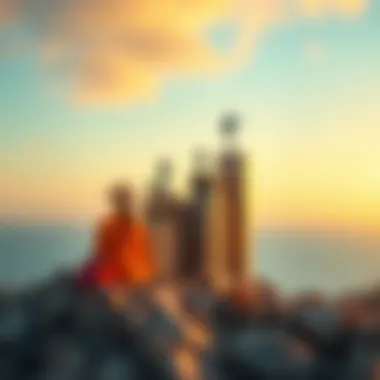 An illustration of points accumulating towards a dream vacation