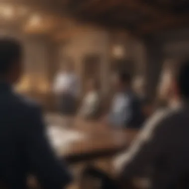 Mastering Investor Presentations A person confidently presenting to a group of investors.