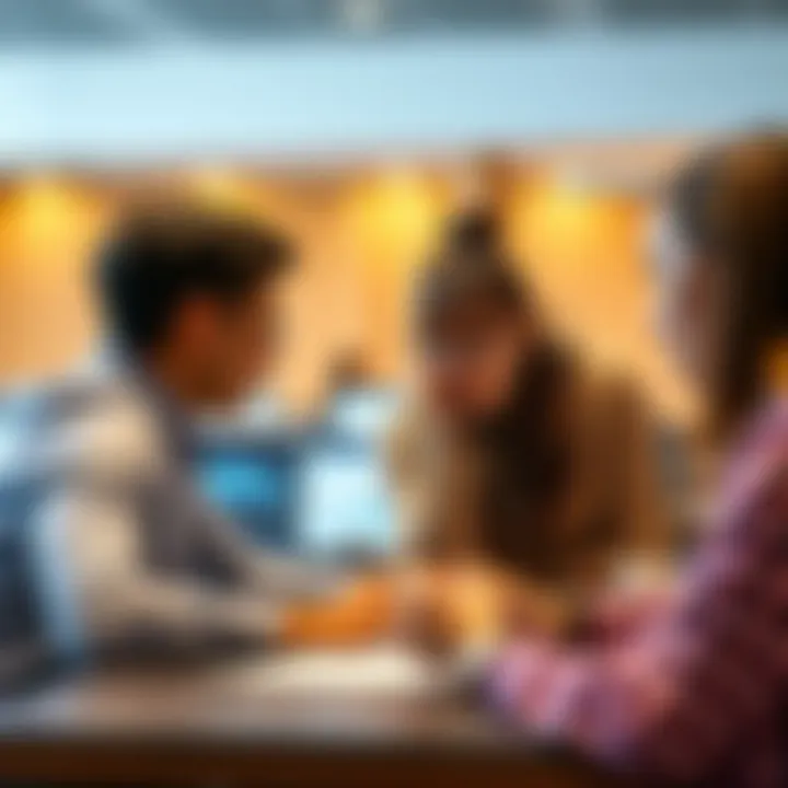 Collaborative Learning in Business Analytics Students engaged in a collaborative analytics project with data visualization tools