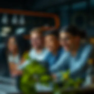 A diverse group of students engaging in an online learning environment