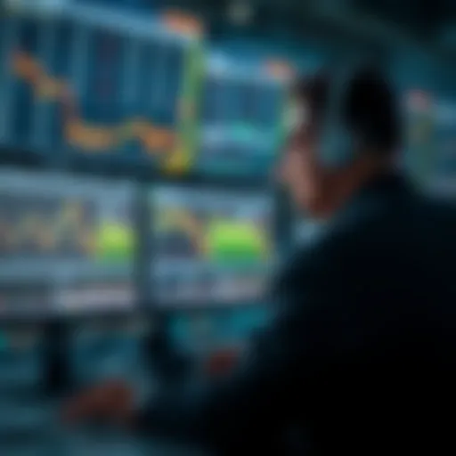 An illustration of a trader analyzing stock charts on a computer screen