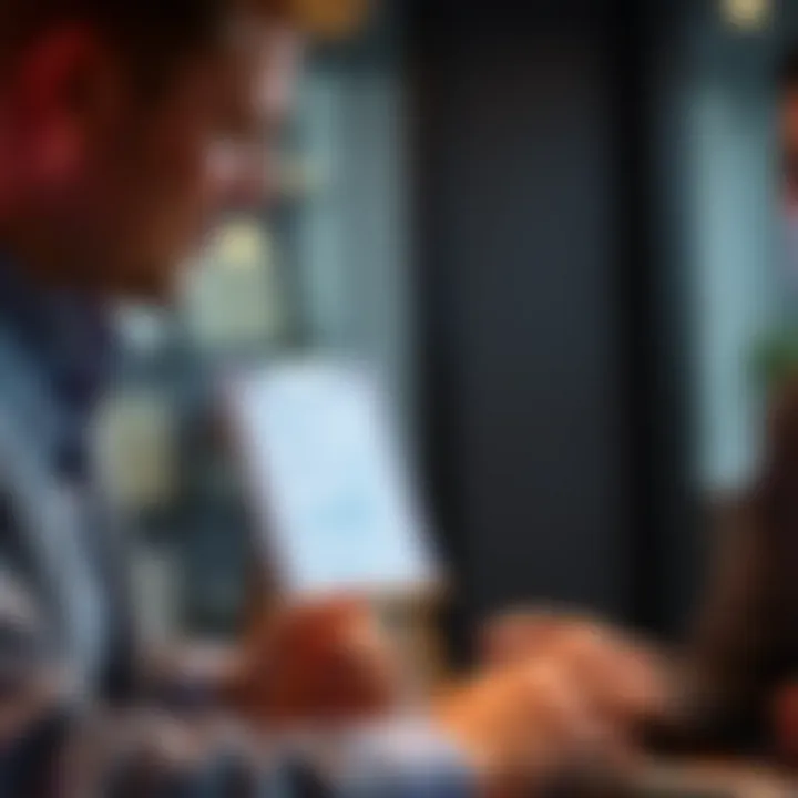 Close-up of a financial advisor discussing with a client about mortgage options