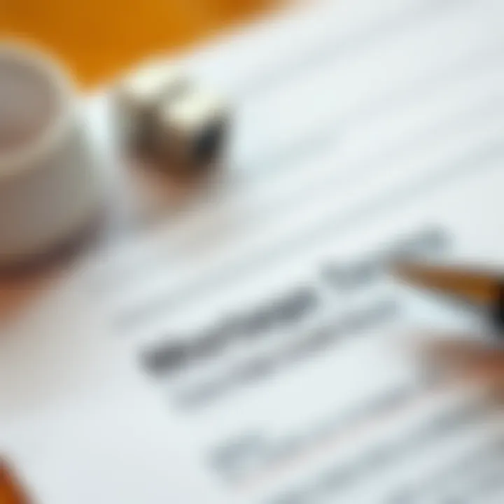 Favorable Mortgage Terms from a High Credit Score A close-up of a mortgage application with a focus on favorable terms due to a high credit score