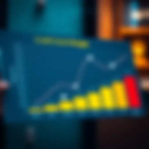Graph illustrating credit score ranges