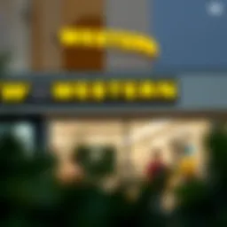 Visual representation of Western Union logo and bank symbols